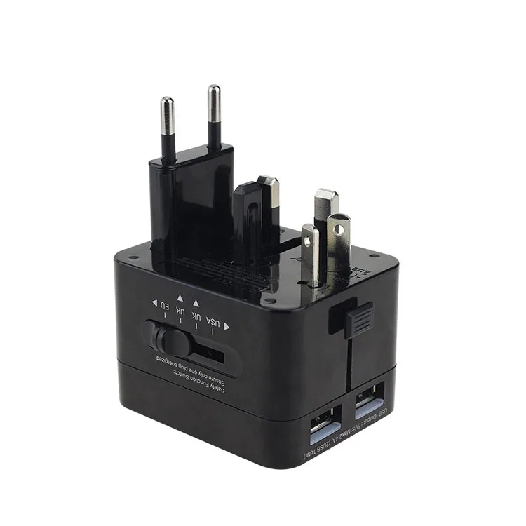 
Wonplug Universal AC Power Converter Travel Adapter with USB 12 Months Plug in CE ROHS 6A 5v/2400ma 100-250V Non-grounding Wonplug Universal AC Power Converter Travel Adapter With USB