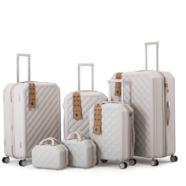 Hot selling large luggage 4 spinner wheels12/14/20 24/28 inch ABS case cabin travel suitcase luggage bags with lock