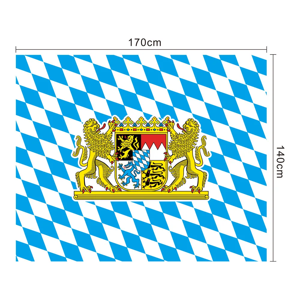 Germany Munich Oktoberfest Blue And White Checkered Tablecloth Triangulated Flag Bavarian Flag Hanging Flag