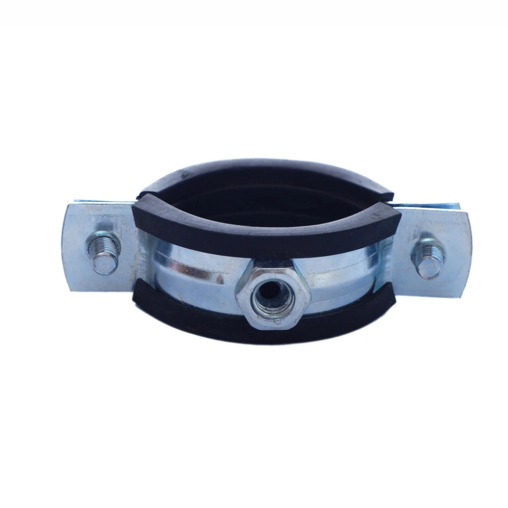 Hot selling galvanizing stainless steel round rubber cushion suspension hose clamp pipe clamp with hex nut