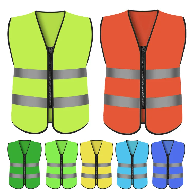 Cheap price factory wholesale good quality  police and civilian sales. Full-color black green orange reflective safety vest