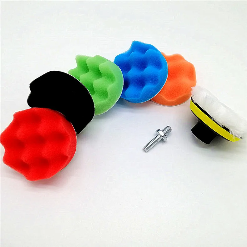 2019 Горячая продажа 3 дюймов поролоновые автомобильные колодки наборы Губка Полировка Инструмент Наборы 8 pack