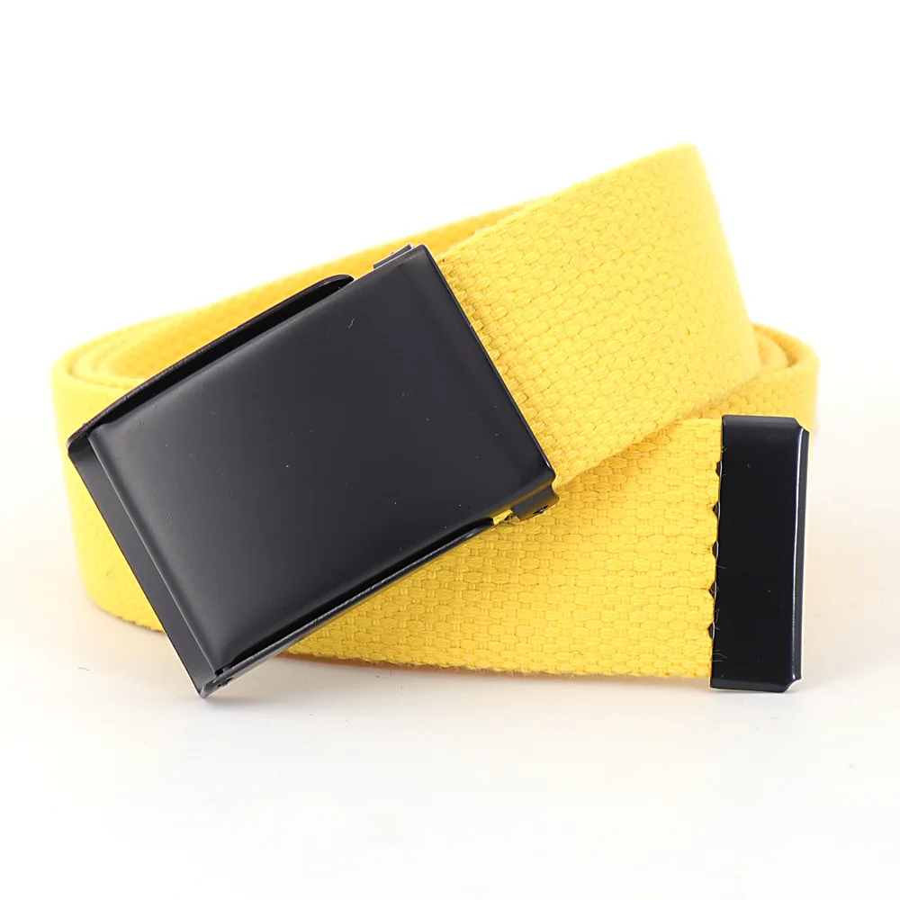 Fashion Ladies Belt Multicolor Casual Flap Canvas Belt Custom Logo Jeans Belt Lightweight Design