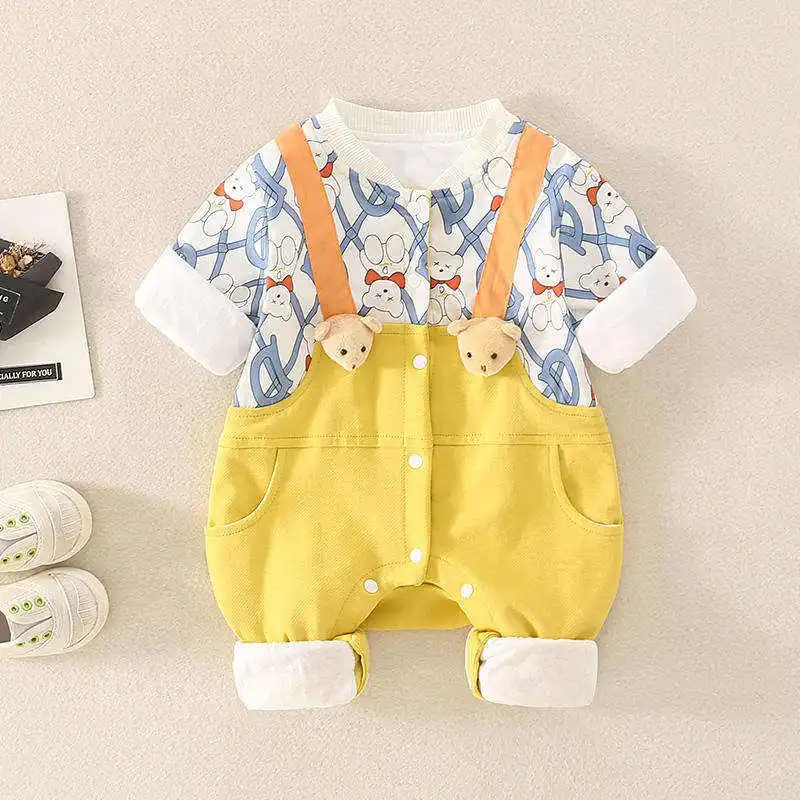 Cotton Newborn Infant Boys Girls Bodysuit Clothes Sets Baby Rompers