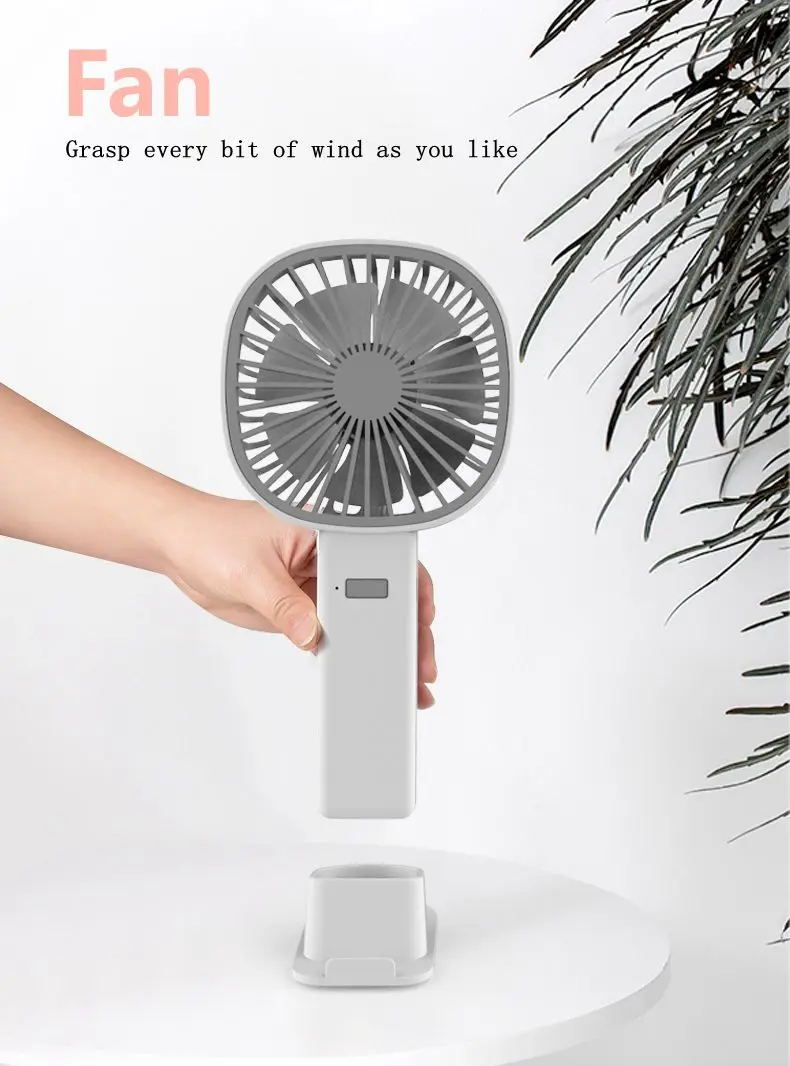 Customize Hand Held Rechargeable Small Fan Mini Portable Fans with USB interface Cute Fan