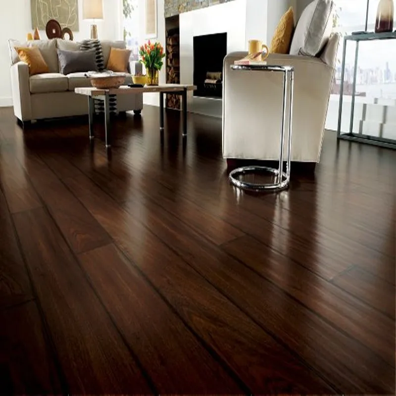 8mm 10mm 12mm thickness Chinese factory directly easy to install indoor HDF Smooth AC3 AC4 AC5 Brown laminate flooring