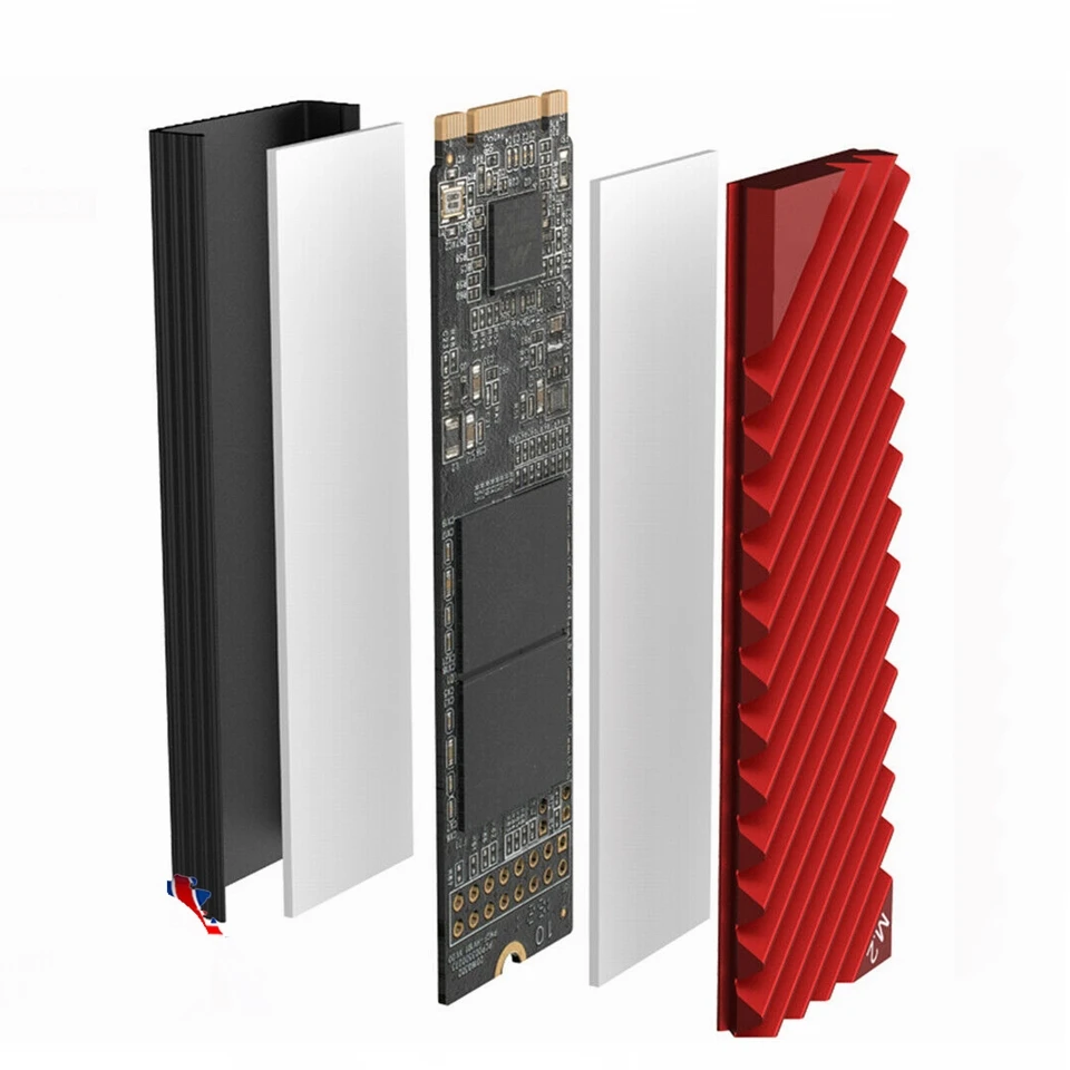 Радиатор PS5 M.2 SSD, радиатор NVMe, радиатор M2 2280, твердотельный жесткий диск, алюминиевая прокладка радиатора с термосиликоновой подушкой, охлаждающая подушка