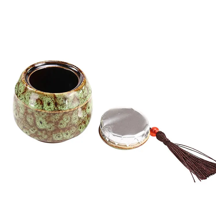 New designed handmade ceramic white dog urns custom shaped round pet ash urn