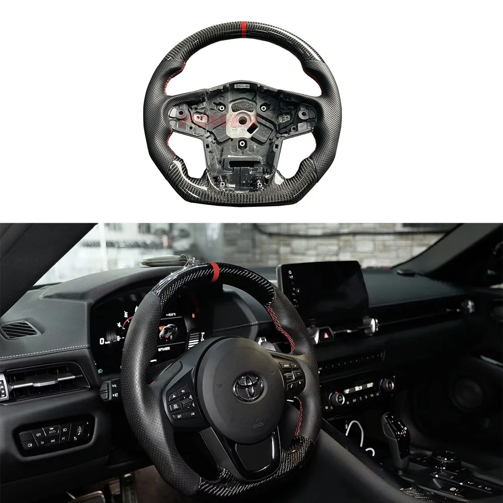Auto Carbon Fiber Steering Wheel For Toyota GR Supra A90 A91 MKV Custom Wheel