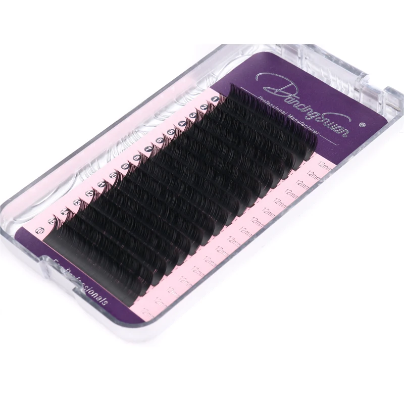 Dancingswan Fast fanning eyelash extensions natural fluffy hand made lash classic Volume eyelash extensions