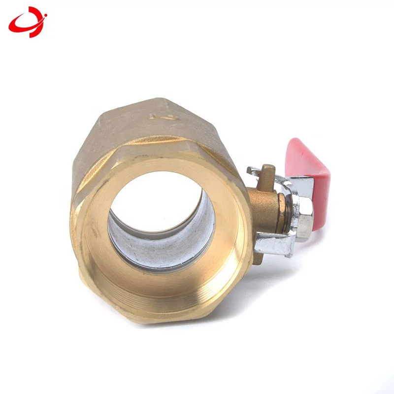 Yuhuan JiDa Copper Co., LTD. Two-way gold silver nickel plated BSP NPT brass ball valve f