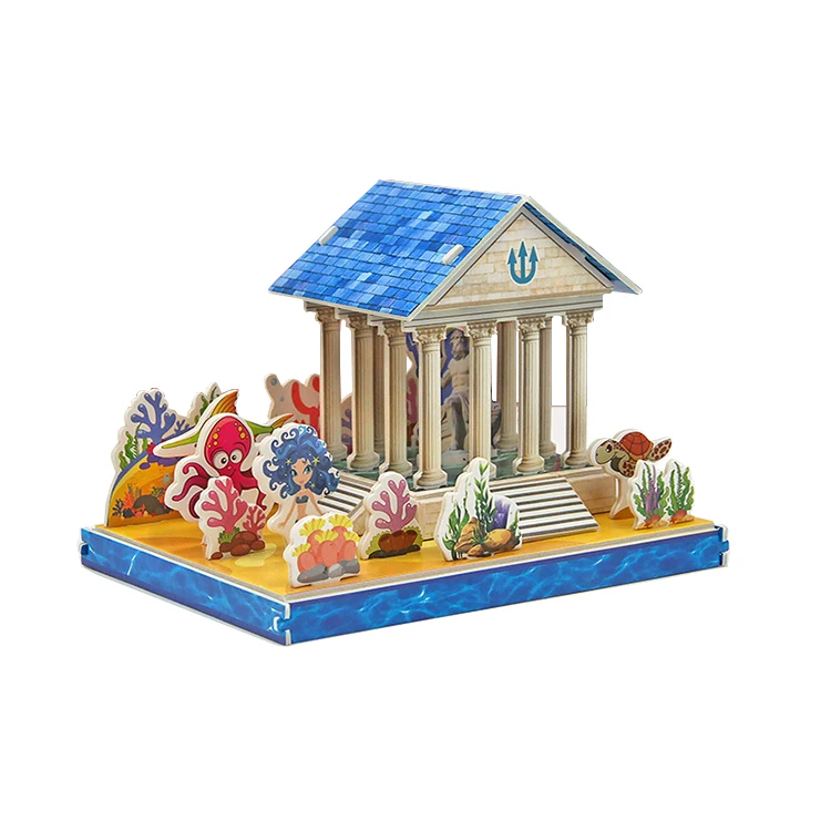 Custom Children Educational Foam Toy Buildings 3D Puzzle card Puzzle