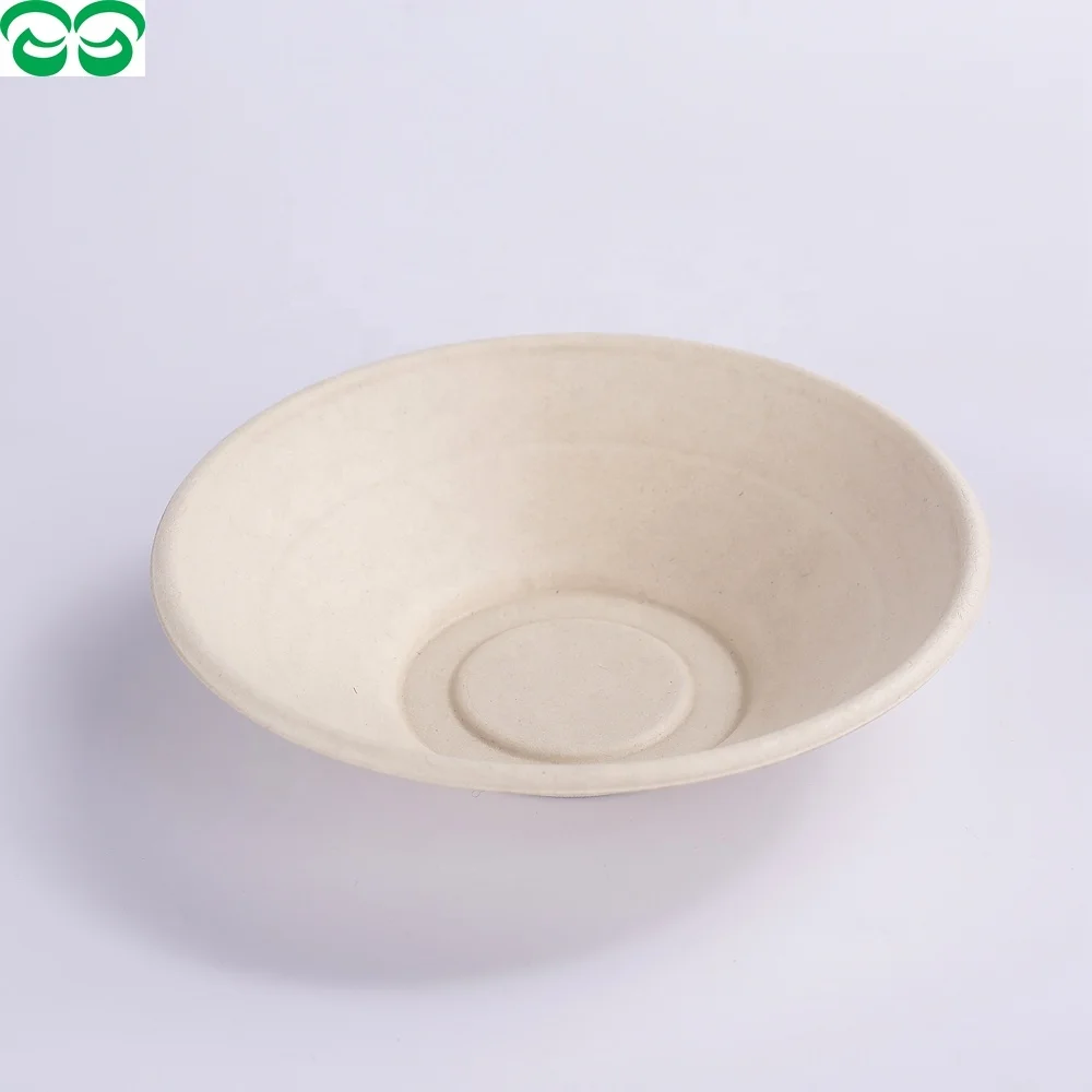 Disposable Biodegradable Sugarcane Sugar Cane Bagasse Paper Soup Salad Bowl