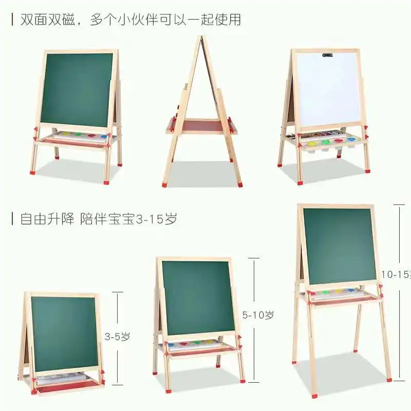 
easel for kids 3-in-1 painting easel whiteboard blackboard chalkboard 