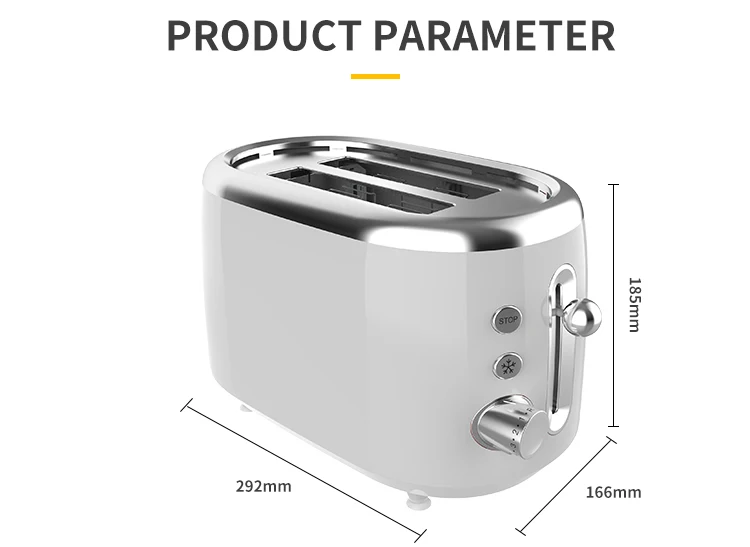 2 Slice Toaster Extra-Wide Manufacturer Electric Toaster Simple and Healthy Breakfast Toaster