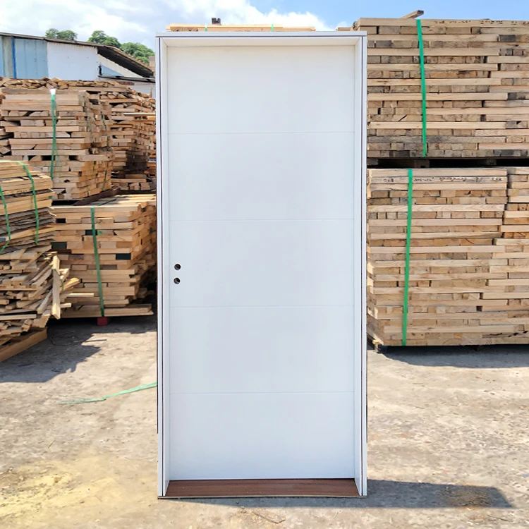 China Factory Prehung Fire Rate Soundproof Modern Design MDF HDF Solid Wooden Interior Door