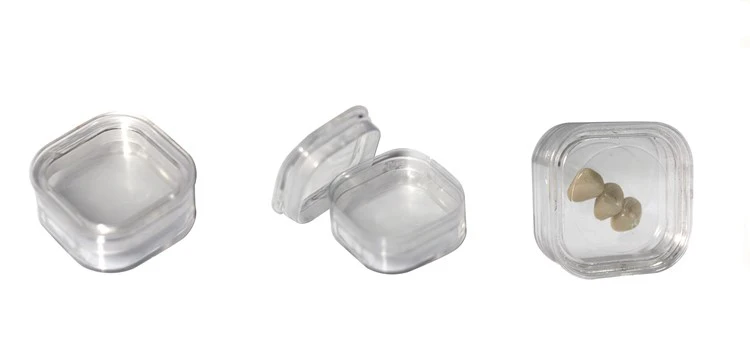 Wholesale Plastic Transparent Teeth Orthodontic Retainer Denture Storage Box - 1.5 inch
