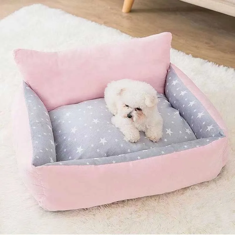 Роскошный Съемный дом для собаки креативный домик в форме головы кота домик для собаки пещера кровать для домашнего питомца утолщенный фетровый складной мягкий модный предмет для животных