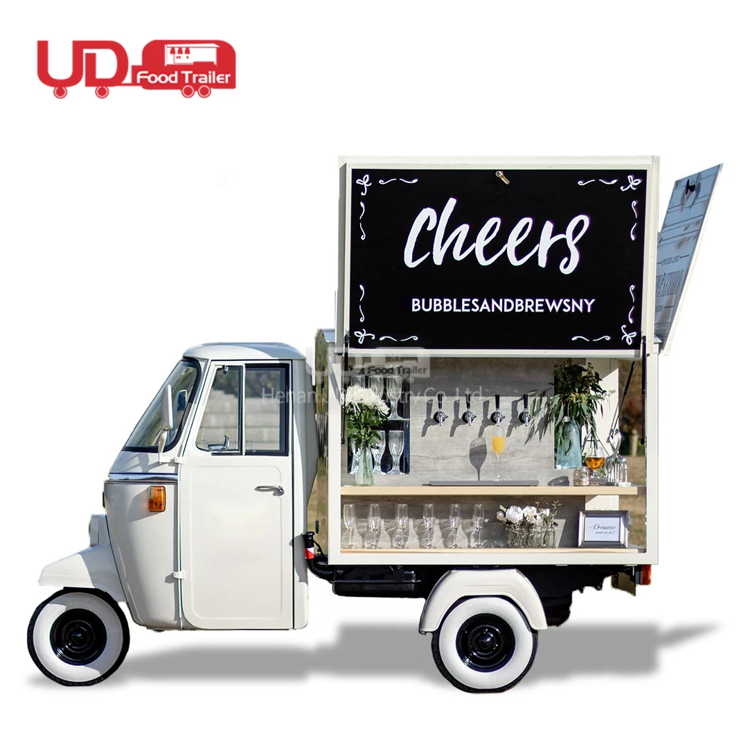 3 Wheel Drivable Electric Food Trucks Tacos Ice Cream Beer Vending Truck Moto Food Truck With Full Kitchen