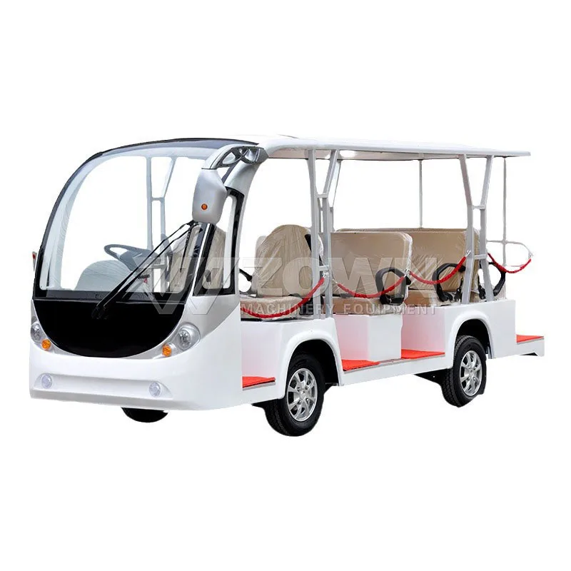 Battery Operated Golf Cart Tourist Sighting Shuttle Bus Electric Vehicle Pure Electric Cart 20 Seats Sightseeing Bus