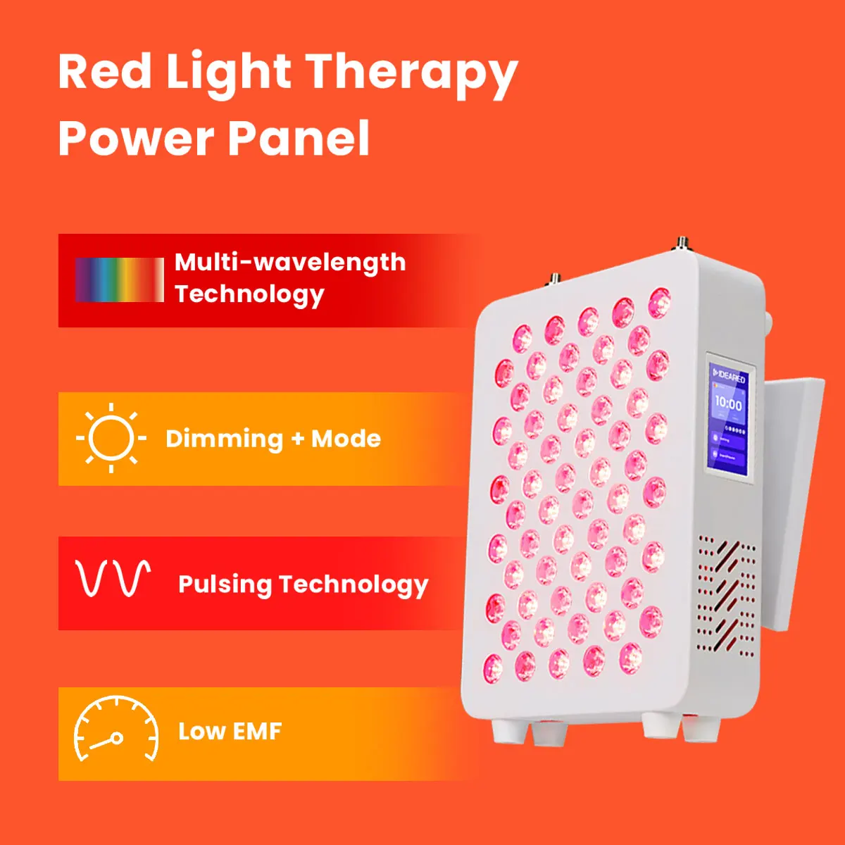 Сенсорный экран Ideatherapy RL60s светодиодная красная световая терапевтическая панель с настольной подставкой инфракрасное световое терапевтическое устройство для лица и тела