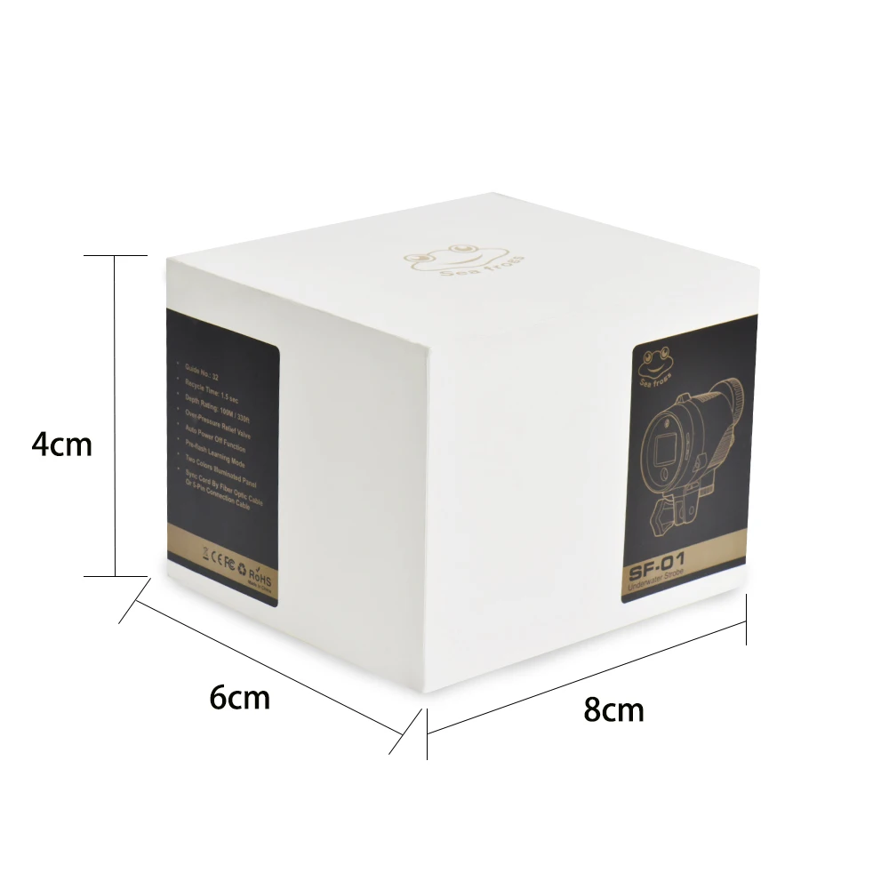 SF-01 Diving Flashlight 100M/325FT  Underwater Strobe IPX8 Waterproof LED Flash Light 32 GN