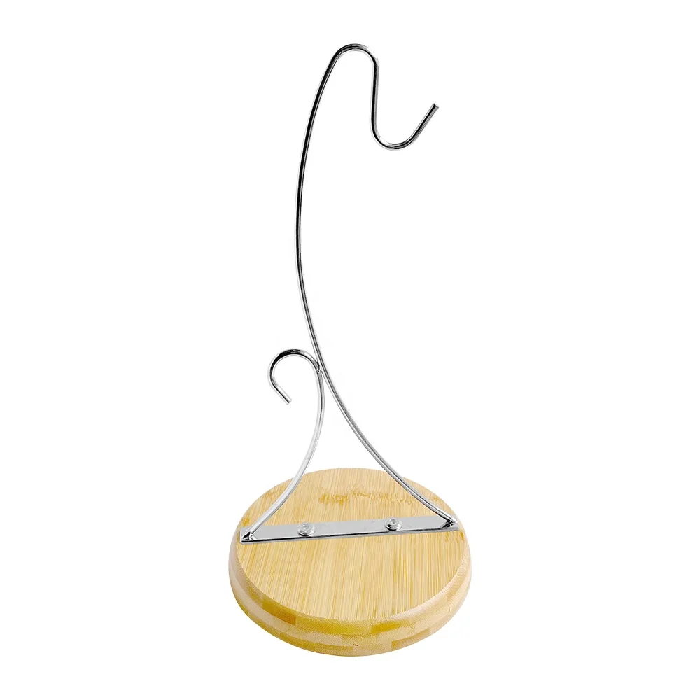 Factory New Chrome Countertop Table Rack Bamboo Holder Hook Tree Stand Banana Hanger Display Stand For Home Restaurant Hotel