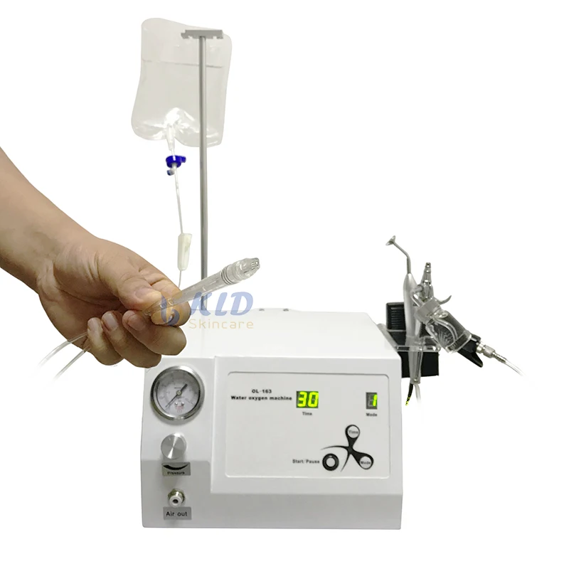 3 in 1 water jet peel device High Pressure 4~6 Bars Water Injection mesotherapy Gun Oxygen Water Jet Facial cleaning Machine