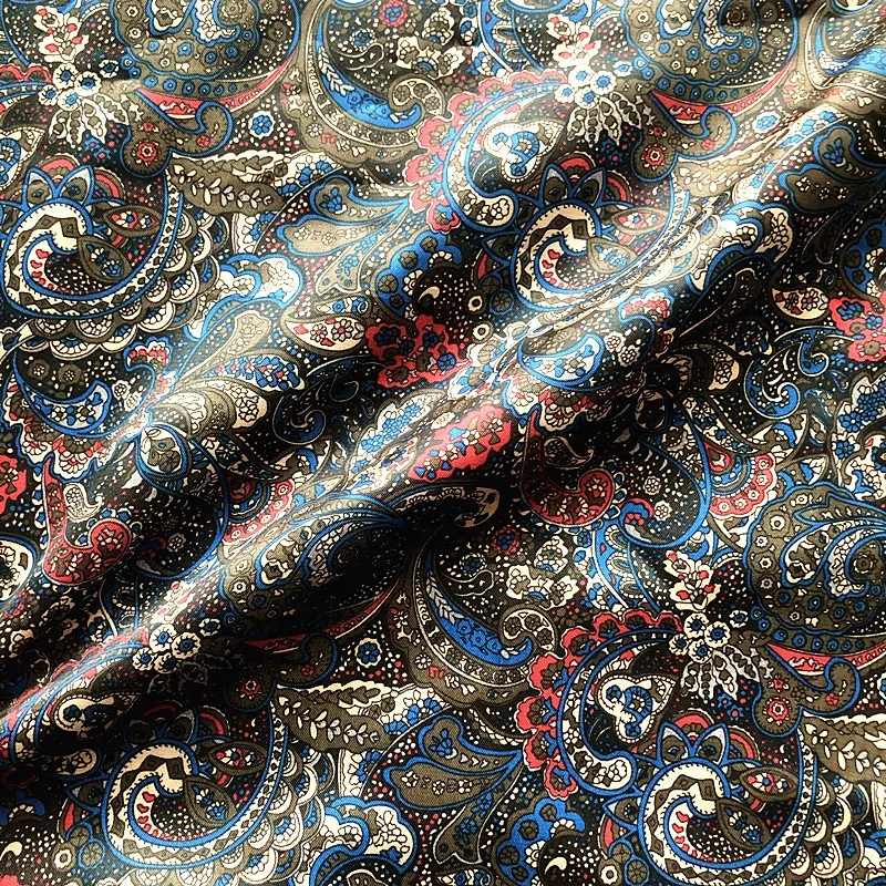 Shaoxing Factory Cheap Sale Paisley Printed Suit Lining Polyester Brown Color Jacket Inner Coat Interlining fabrics