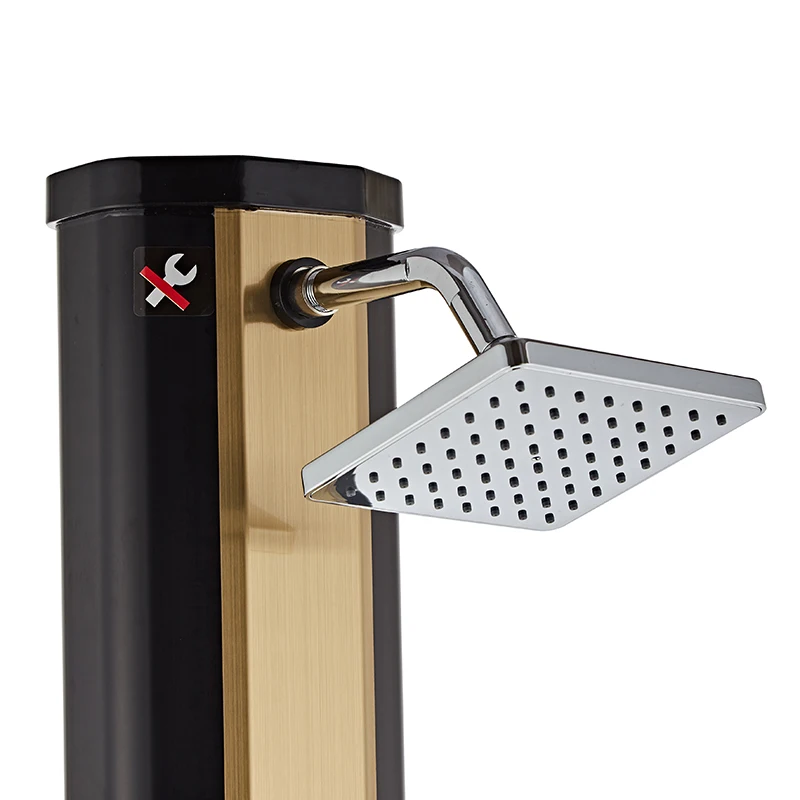 CYEN high quality sumptuous summer 35L brushed gold PVC body solar heater outdoor garden swimming pool shower