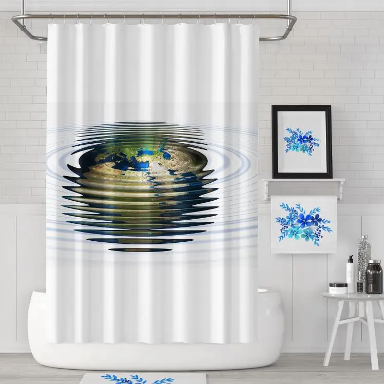 2022 New Arrival Wholesale Custom OEM Design Ethiopian Shower Curtain for Bathroom