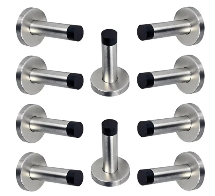 Door Stops 304 Stainless Steel Door Stopper Hidden Door Holders Catch Floor Nail-free Doorstop Furniture Hardware