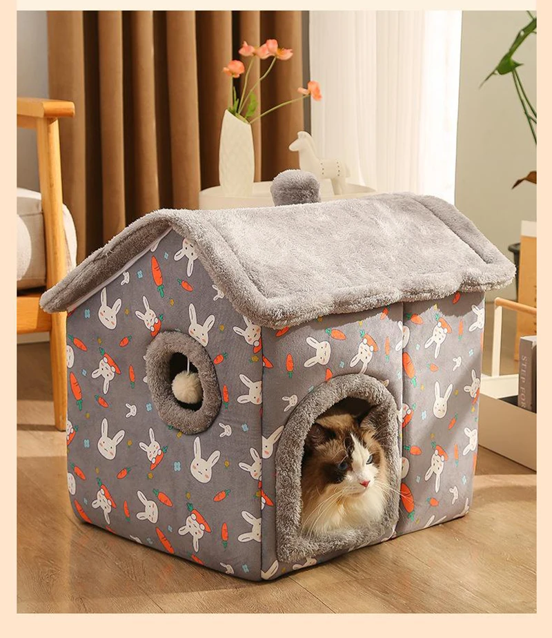 Dog house with foam winner warm cat nest pet products