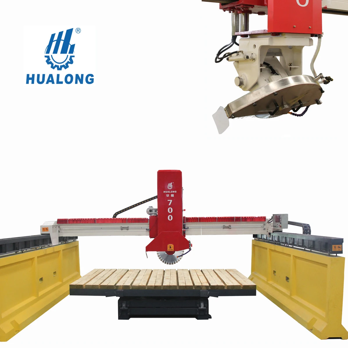 HUALONG stone machinery automatic stone marble granite porcelain ceramic bridge saw cutting machine for sale