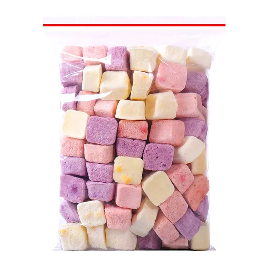 Wholesales Halal bulk hot sell healthy low-fat diet food casual snacks Crispy freeze dried yogurt fruit cubes