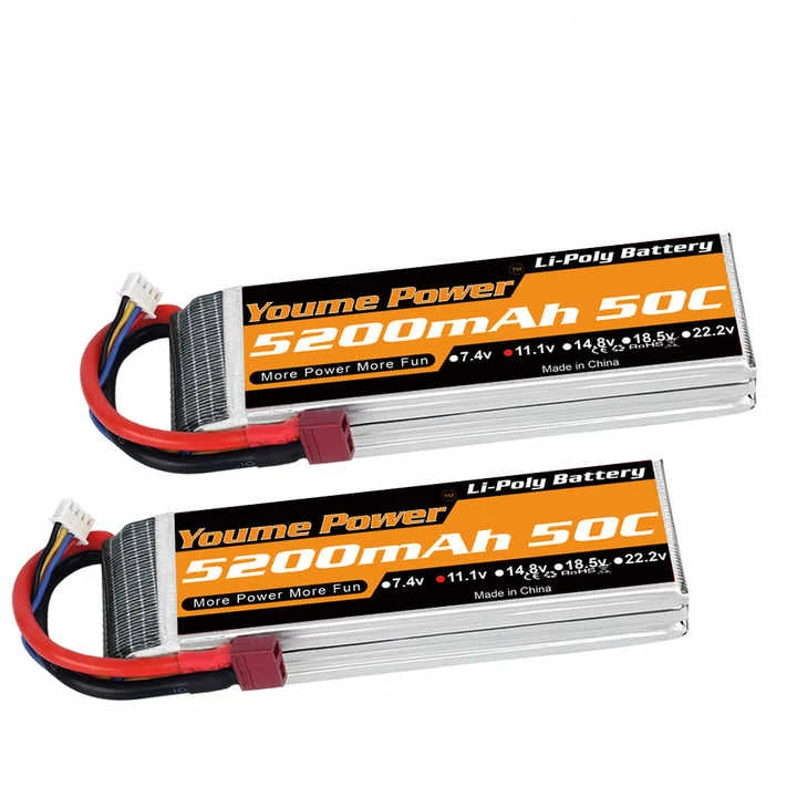 Youme 2S 3S 4S 5S 6S lipo battery 3300mah 4500mah 5200mah 6200mah 6500mah Deans T XT60 XT90  plug for RC Car Drone Plane