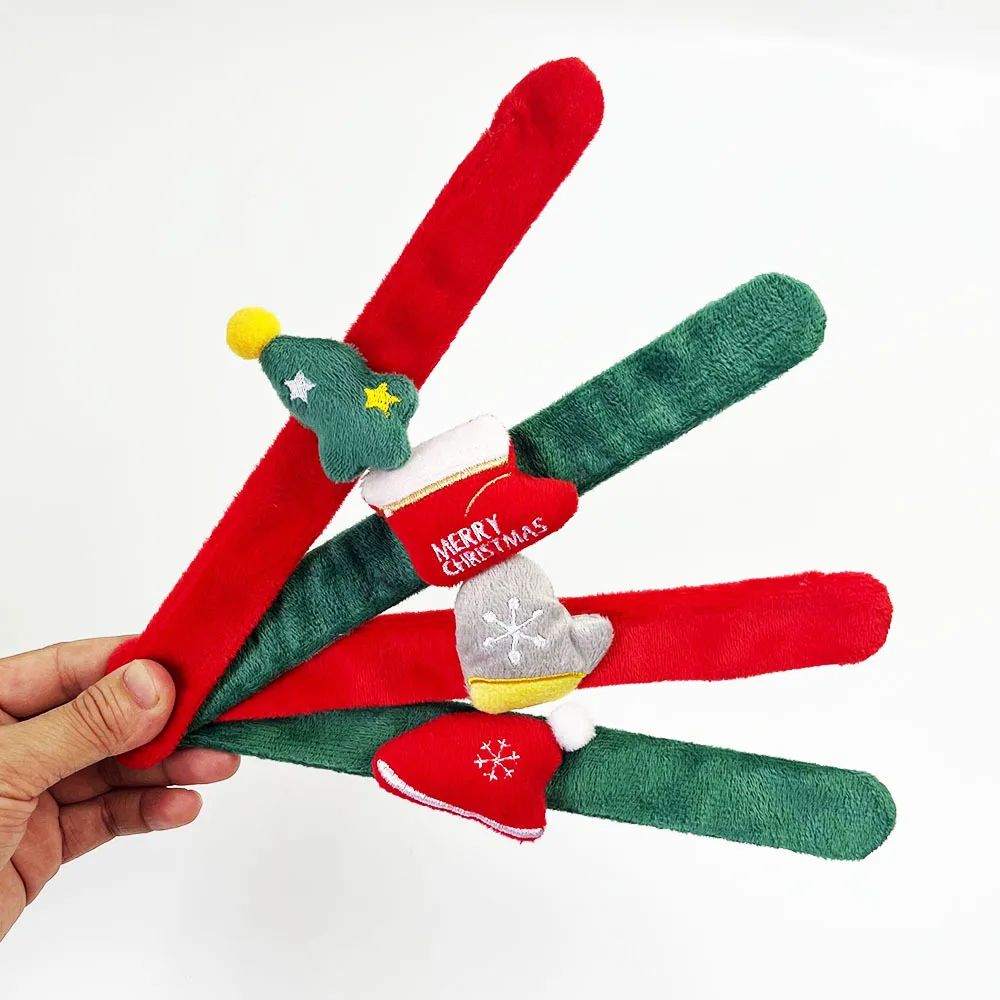 Hot Sale Christmas Cartoon Bracelet Clap Circle Pat Toys Christmas Hand Slap Clap Bracelet Christmas Gift