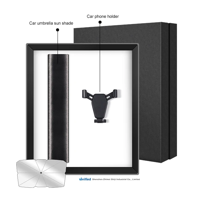 New Trending Product of 2024 Car Sunshade Umbrella + Car Phone Holder Advertising Gift Set Customize