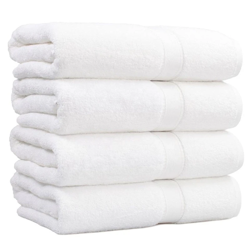 QUNZHEN 70 140 600g white bath towels luxury cotton hotel  bath towels