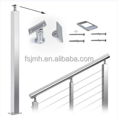 Project Deck Wire Railing For Exterior Balcony Simple Design Villa Hotel Interior Stair Stainless Steel 304 Cable Railing System