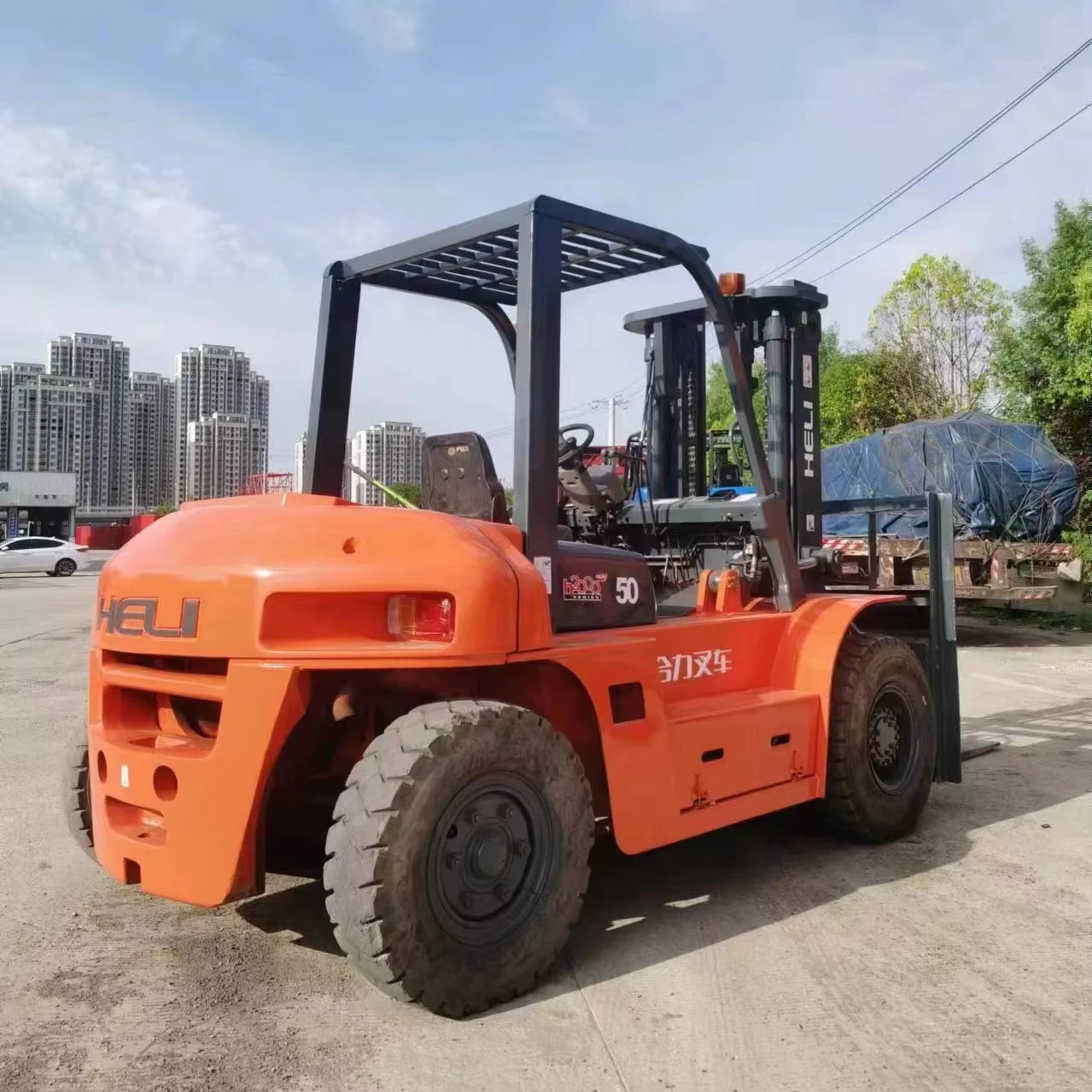 Heli brand Propane Forklift 5Ton 1.5Ton 2.5 ton 3ton 7Ton 10Ton LPG Gasoline Forklift with Container Mast and Side Shifter