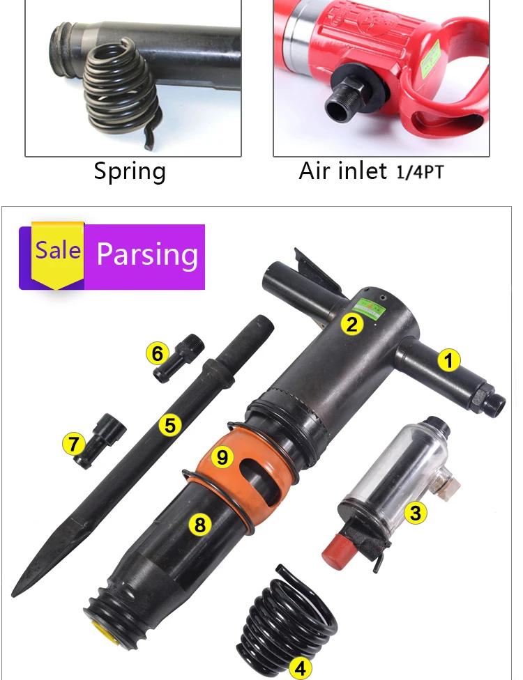 
Air Pick Pneumatic Breaker Air Chipping Hammer Jackhammer 
