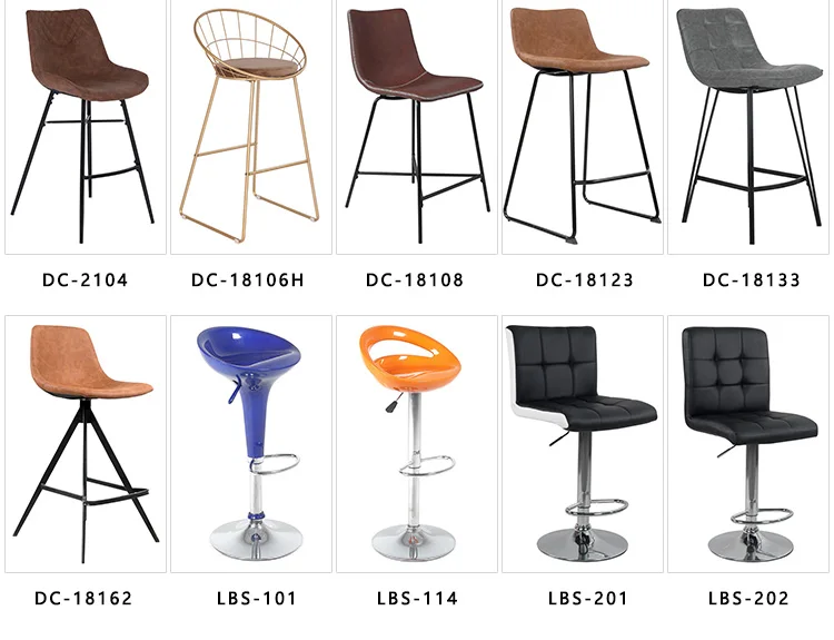 China manufacture modern fabric cover metal leg bar stool chair