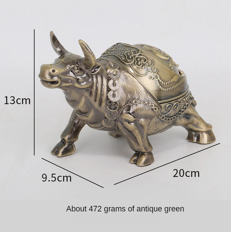 
Magnificent ashtray creative personality trend home living room decoration retro home European style year of the ox ashtray man 