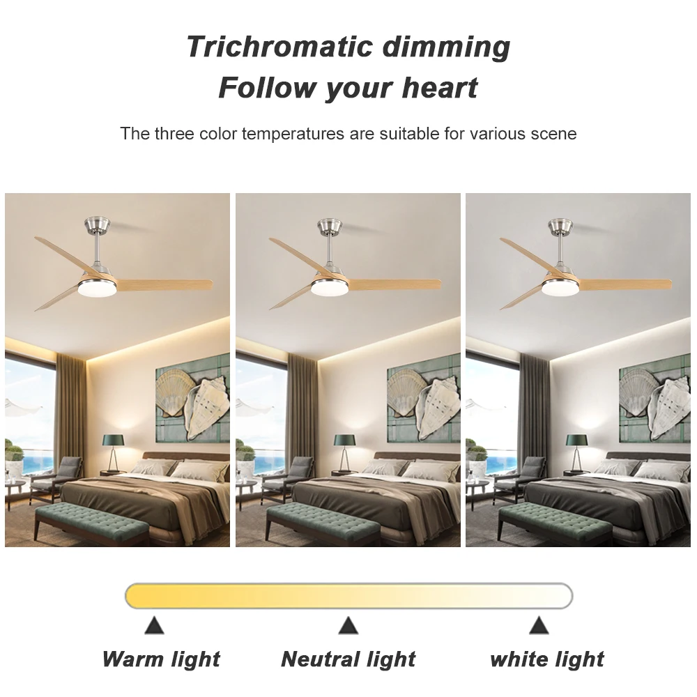 KBS Modern Smart Ceiling Fan 2024 Large Industrial Ceiling Fan For Warehouse Ventilation Ceiling Fan light