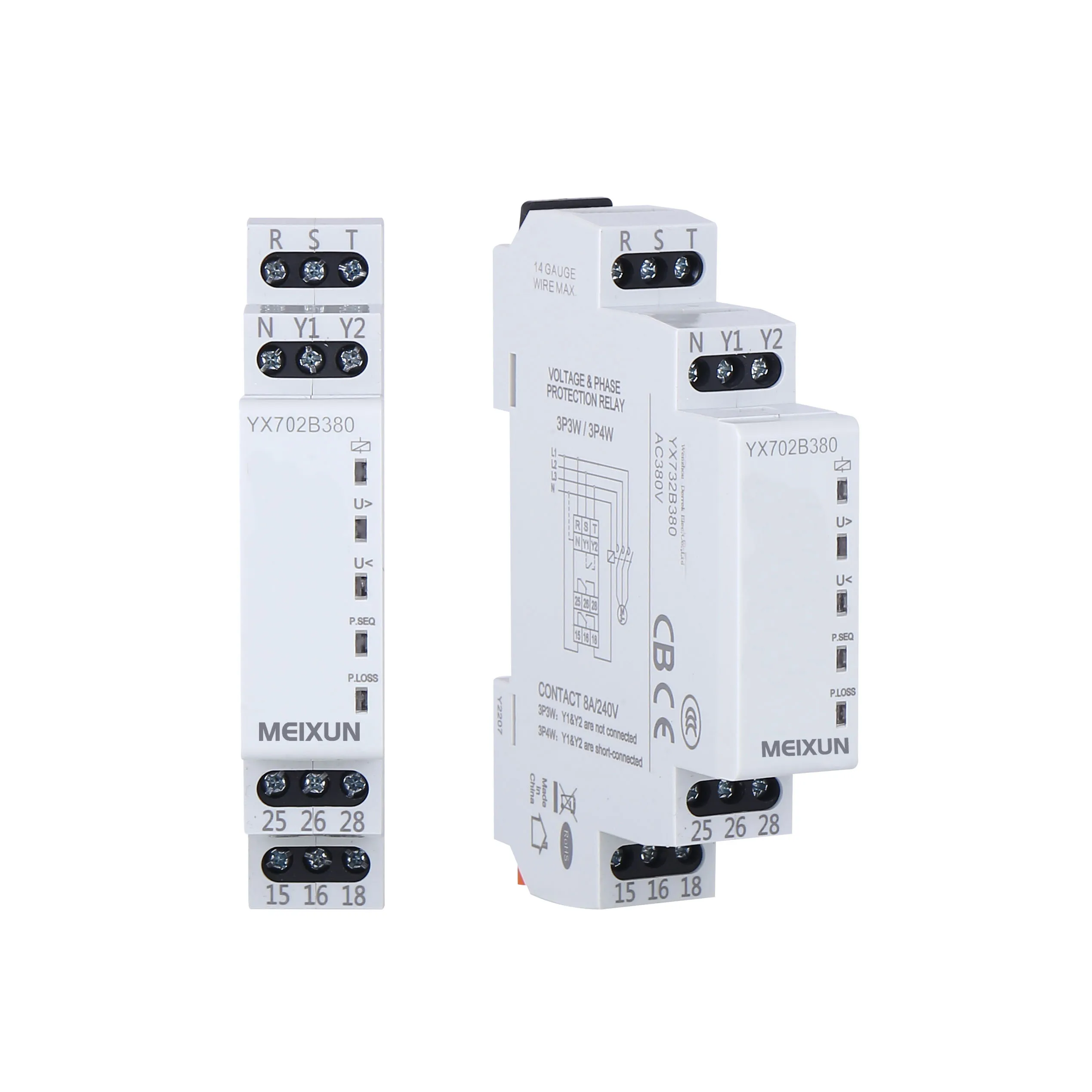 3 Phase Failure Phase Sequence Voltage Monitoring Relay Voltage Sensing Protection Relay