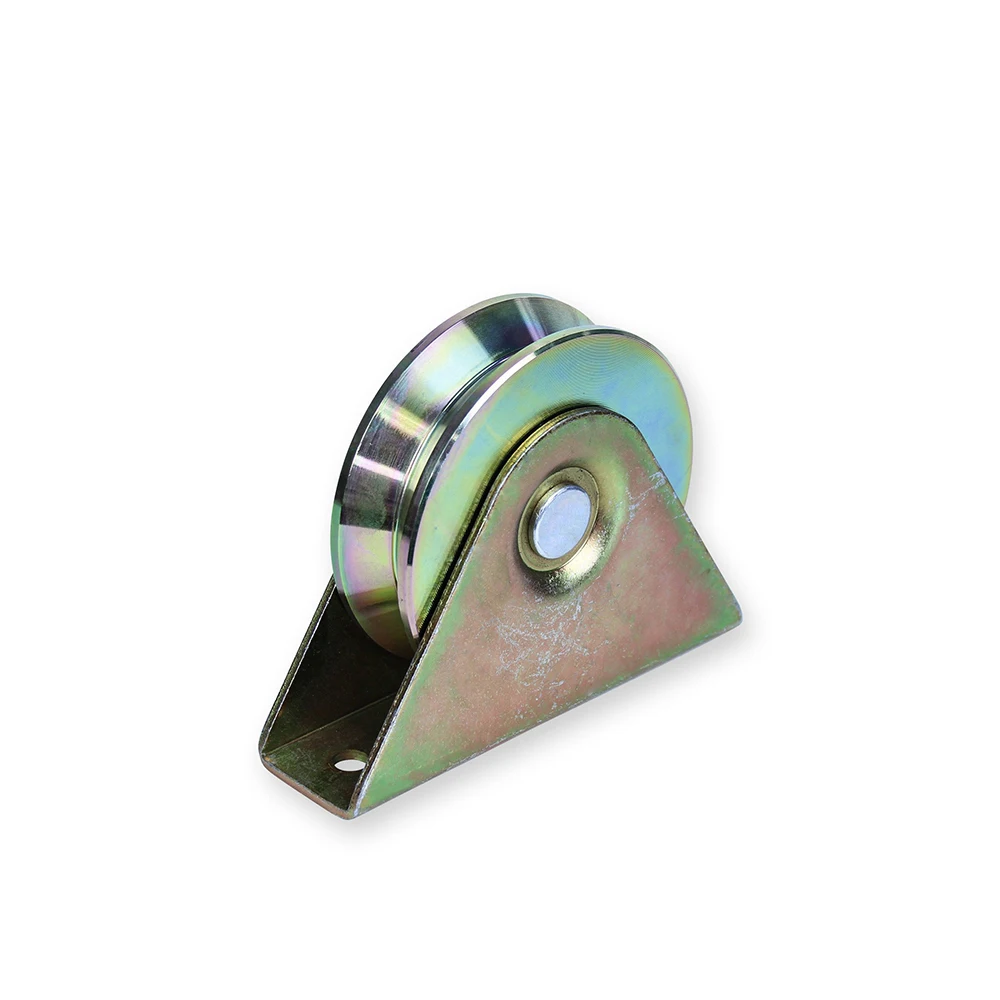 Steel Industrial Sliding Gate Door Fence Door Double Bearing Roller Pulley Wheel with Bracket