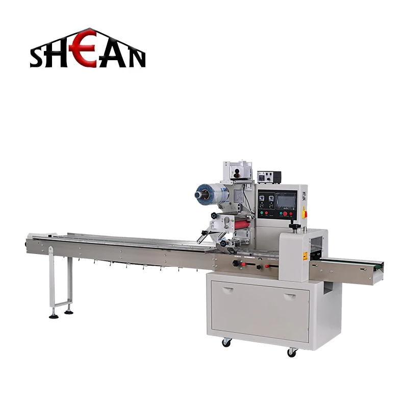 Automatic biscuits cake bread candy Cookies Chocolate Bar Flow pillow Packaging machine
