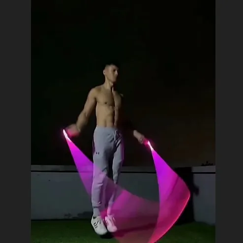 2021 High quality luminous jump rope led light up jump rope for kids glow jump rope