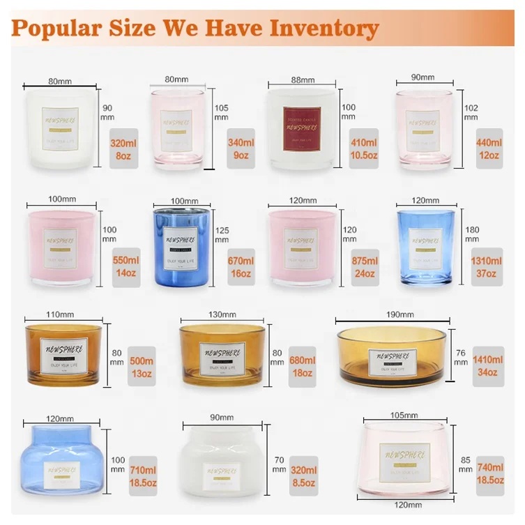 Wholesale Canada UK Australia India Custom Modern  Eco Friendly 3 Wick 700ml 13oz 15oz 16oz 22 oz 30 oz Candle Jar with Lid